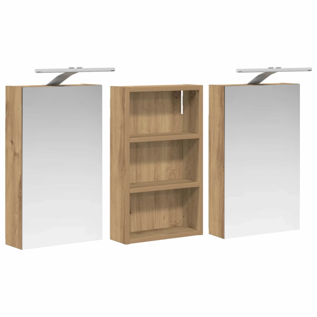 Set di Armadi da Bagno con lo scaffale 3 pcs 90 x 10,5 x 50 cm 3403679