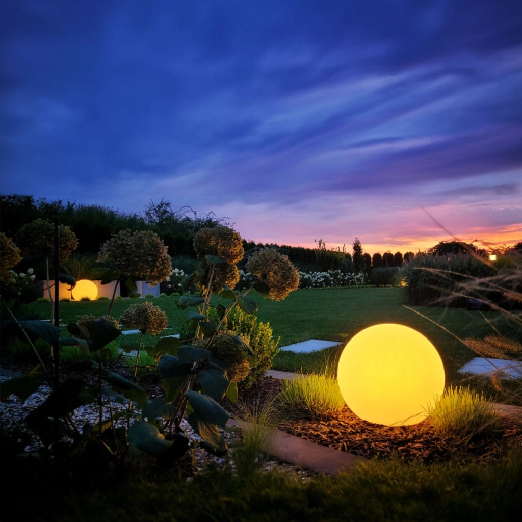 Lampada da giardino sfera bianca 60 cm Eko-Light EKO0459