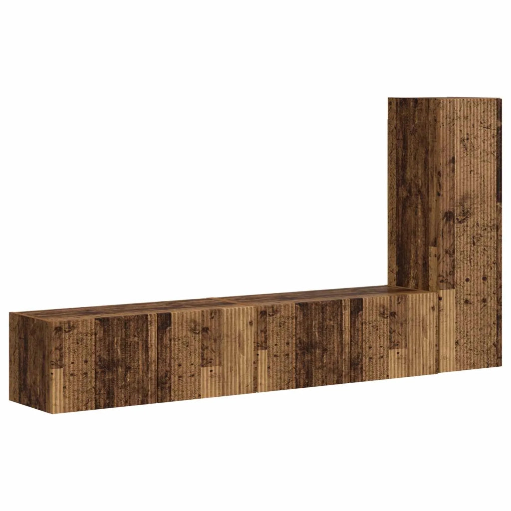 Set mobile TV 3 pcs Legno vecchio Legno multistrato