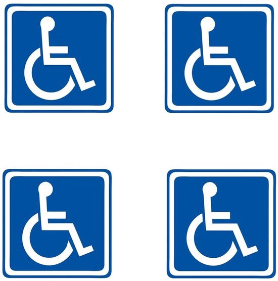 Set di adesivi 4 pezzi per interni auto - Adesivi acqua resistente - Blu - 13 x 13 cm - Adesivi per auto