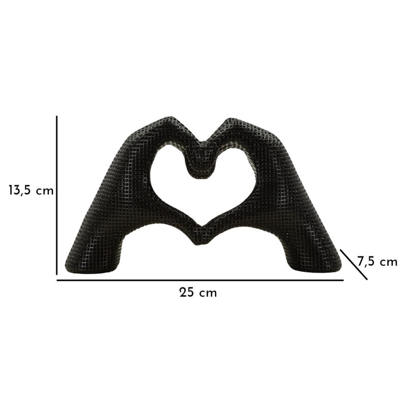 Scultura Lover Black cm 25x7,5x13,5