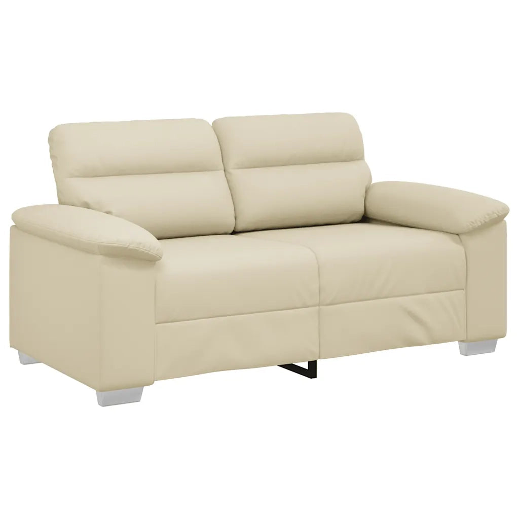 Divano a 2 posti Crema 160x81x84 cm in Similpelle 4105333