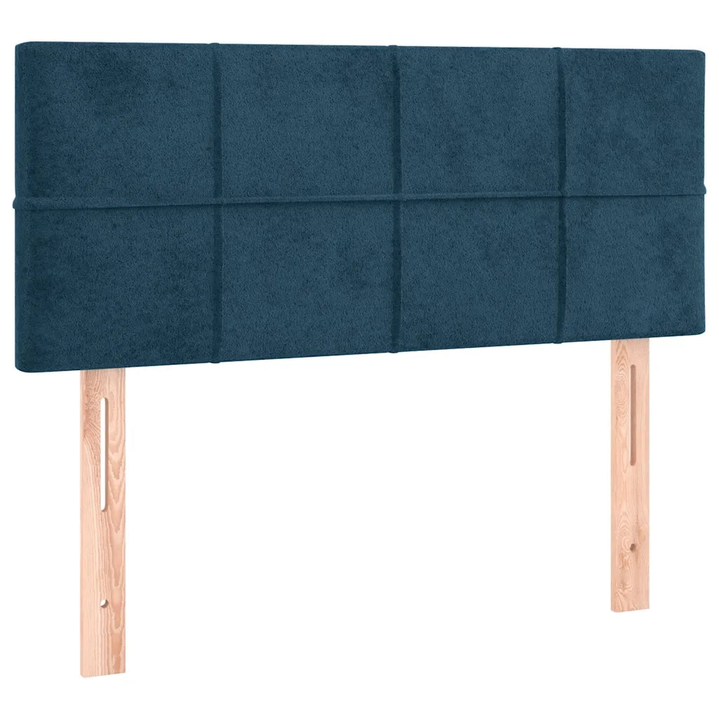 Letto a Molle con Materasso e LED Blu Scuro 80x200cm in Velluto 3134373