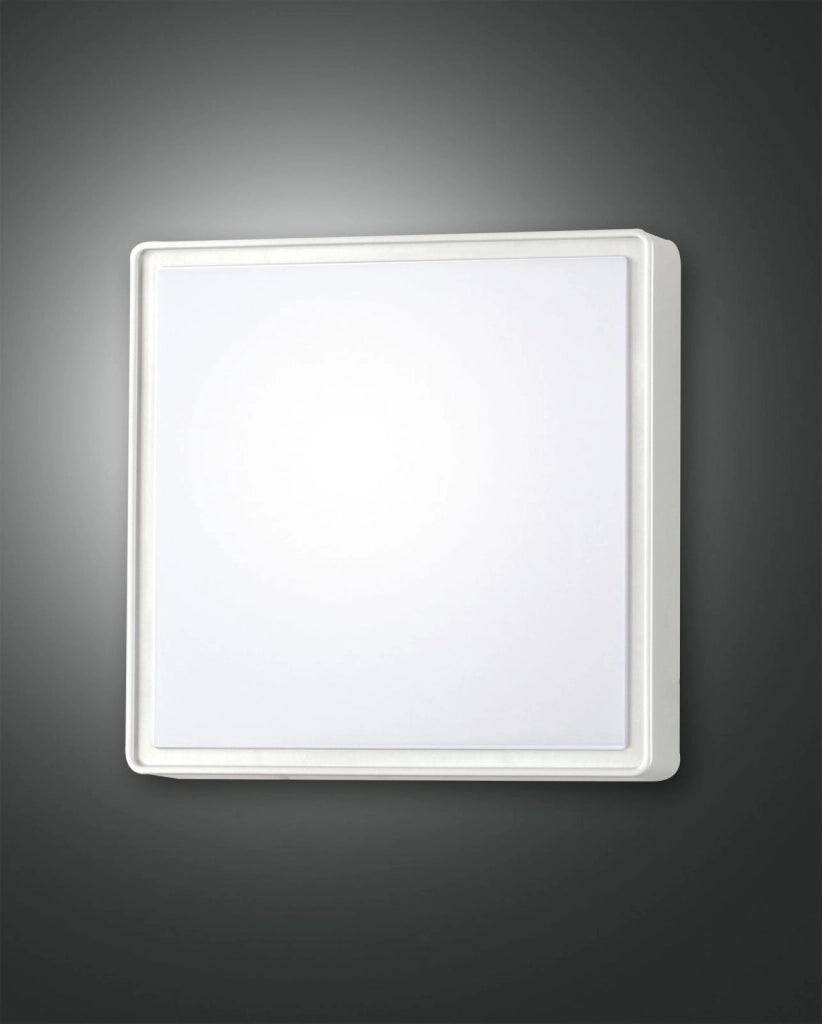 OBAN PLAFONIERA BIANCA 1 LUCE ATTACCO E27 L.24X24CM