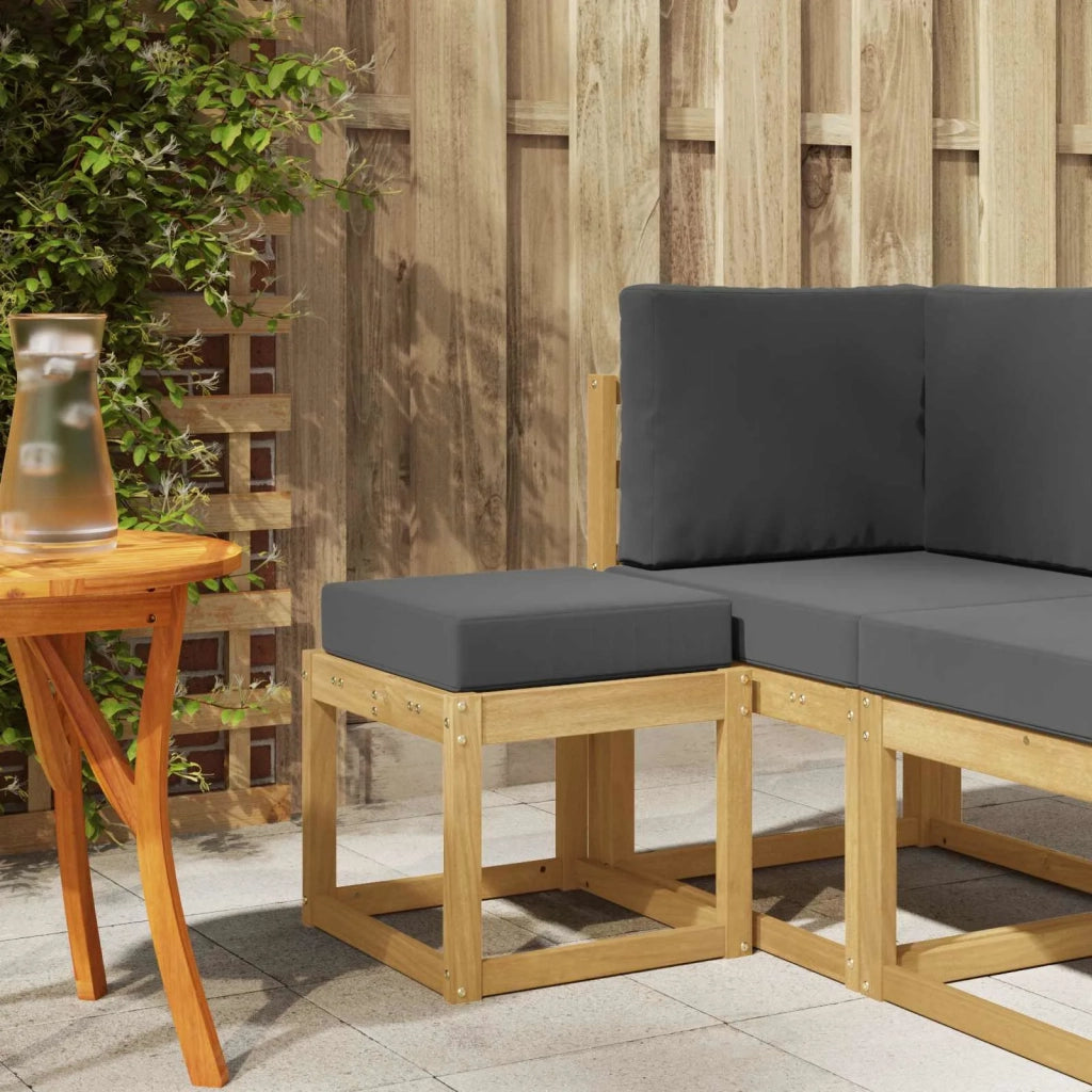 Sedia da giardino-Panca da esterno con cuscino Bianco 325791