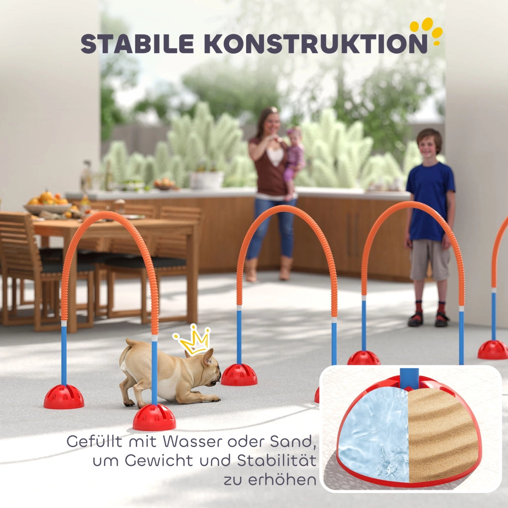 Set Agility per Cani 4 Pezzi con Porte Regolabili ¨C zephmum ¨C Blu