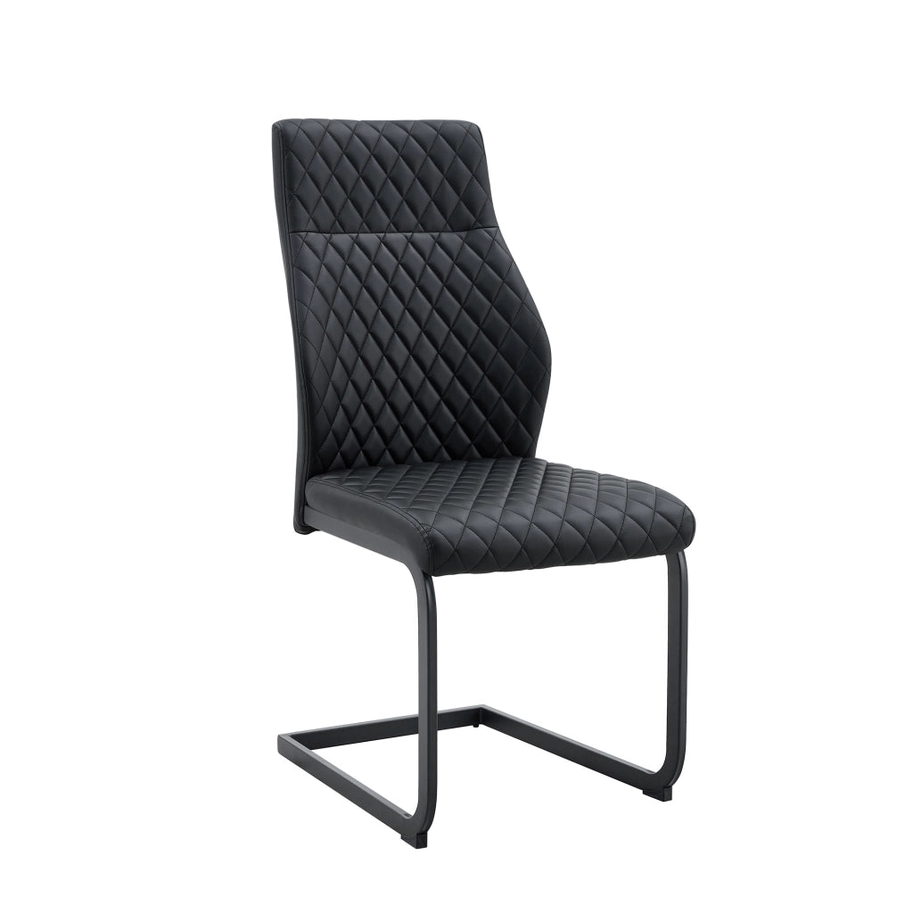 Set Tavolo Rotondo e Sedie da Pranzo ¨C Xylo ¨C Piano MDF, Gambe Metallo Nero, Schienale Rombi