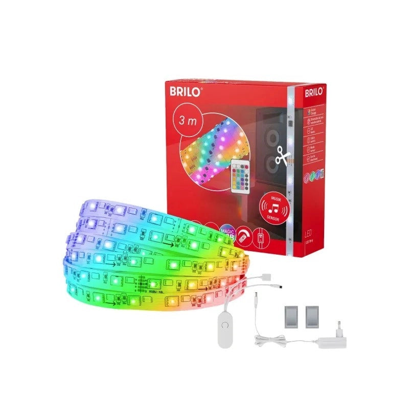 Striscia led RGB music 3 metri 12w 90 led