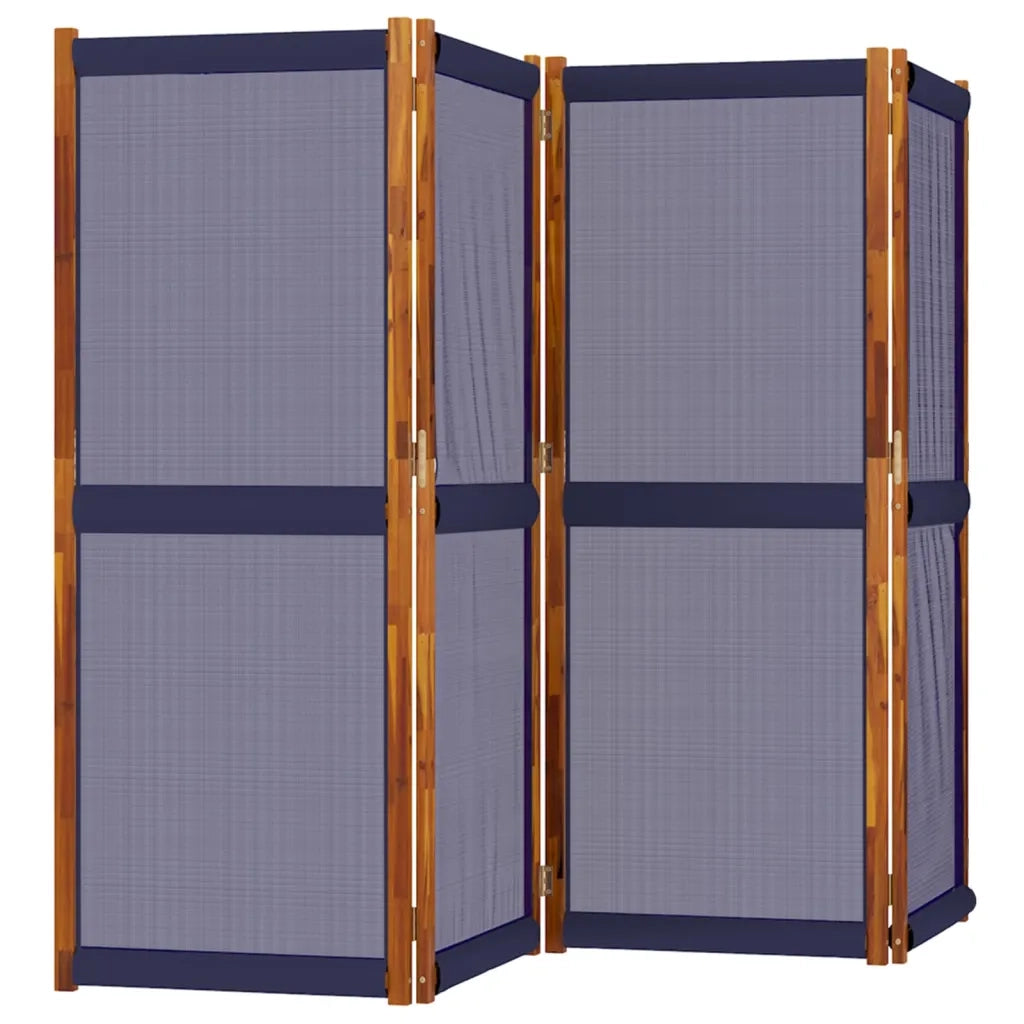 Divisorio a 4 Pannelli-Set di 4 pannelli Paravento Blu Scuro 280x180 cm