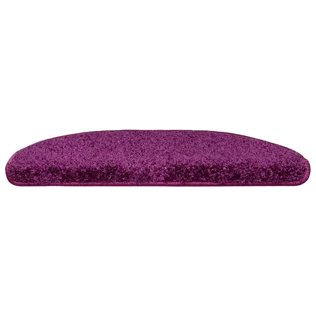 Tappetini per scale 30 pz 65x21x4 cm Viola Semicircolari Grandi