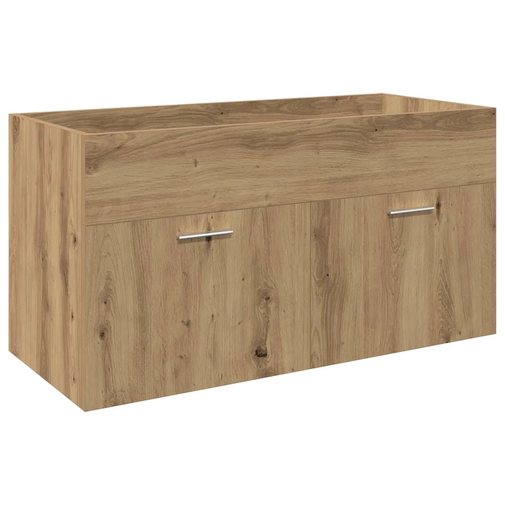 Set Mobili da Bagno 3 pz Rovere Artigianale Legno Multistrato 3328912