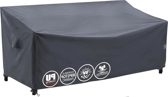 Banchetto da giardino impermeabile - resistente all'usura - 2 posti - grigio