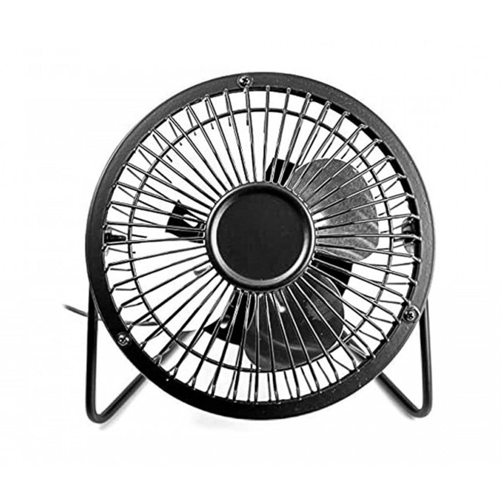MINI VENTILATORE 4 PALE FAN USB IN METALLO INTERRUTTORE PER PC  13 CM