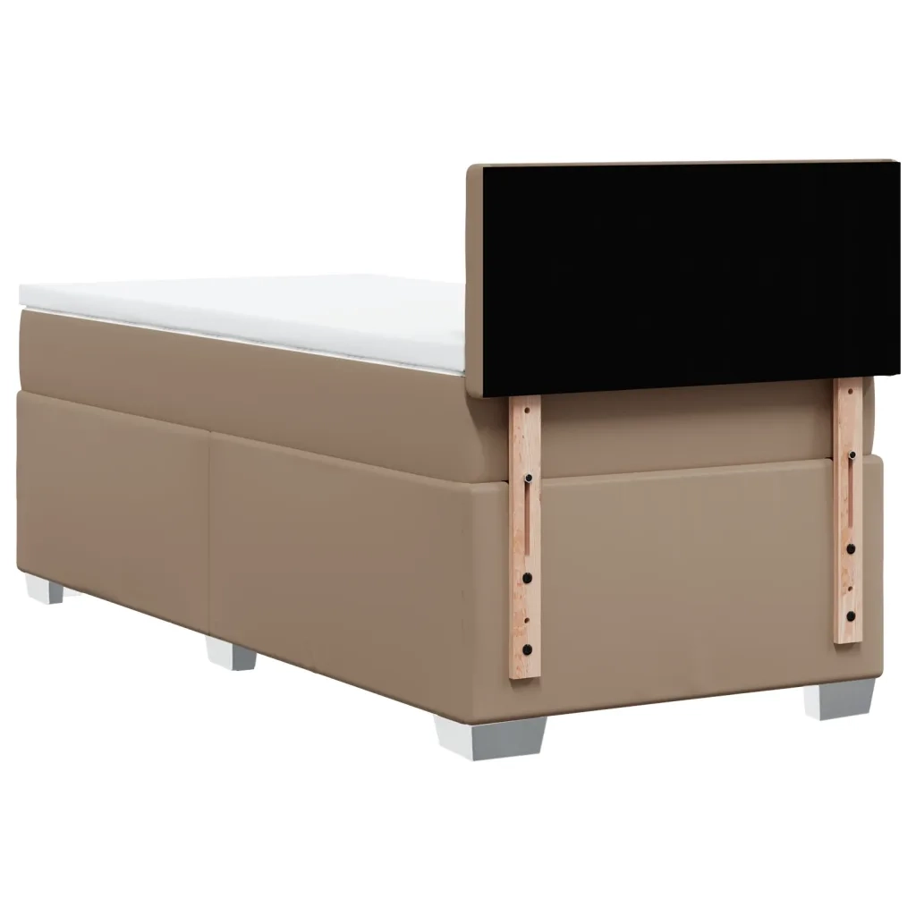 Giroletto a Molle con Materasso Cappuccino 100x200cm Similpelle