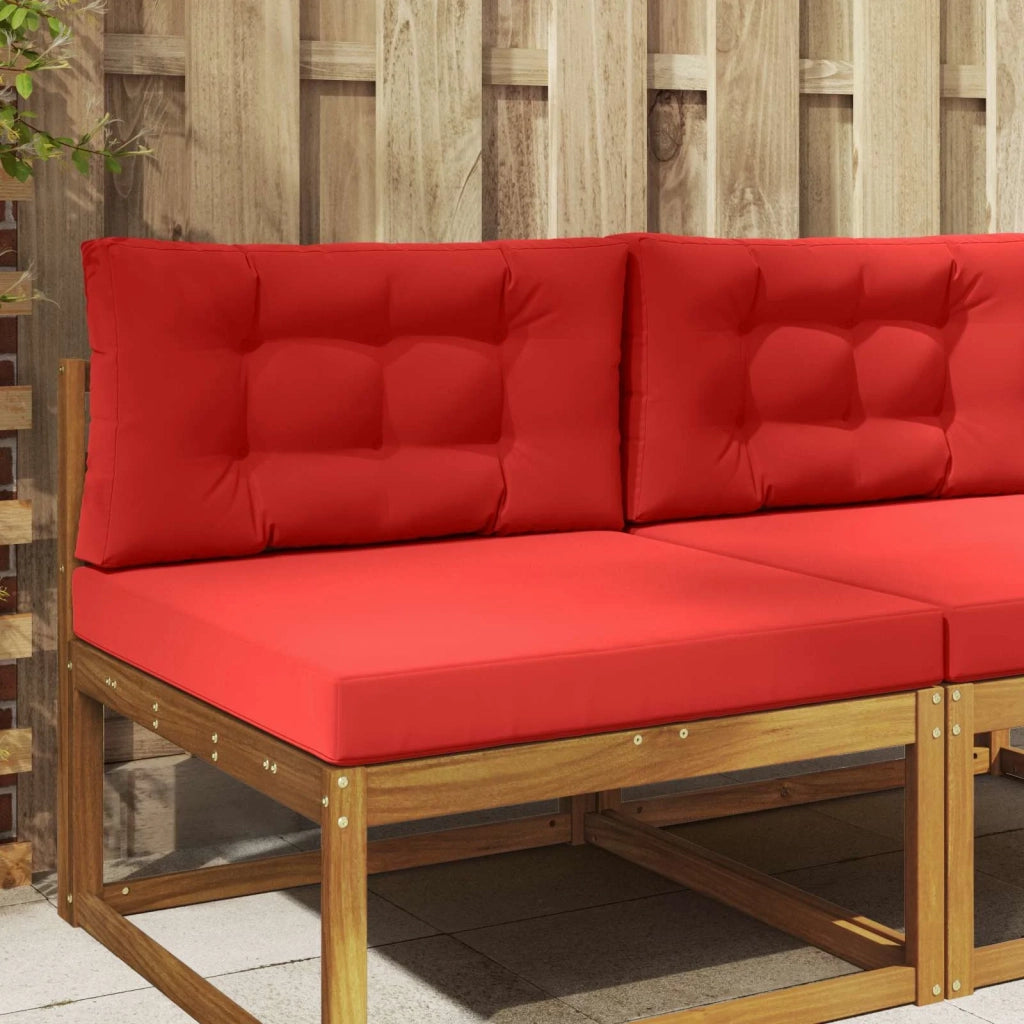 Cuscino per divano da esterno 2 pcs Rosso Poliestere 900852
