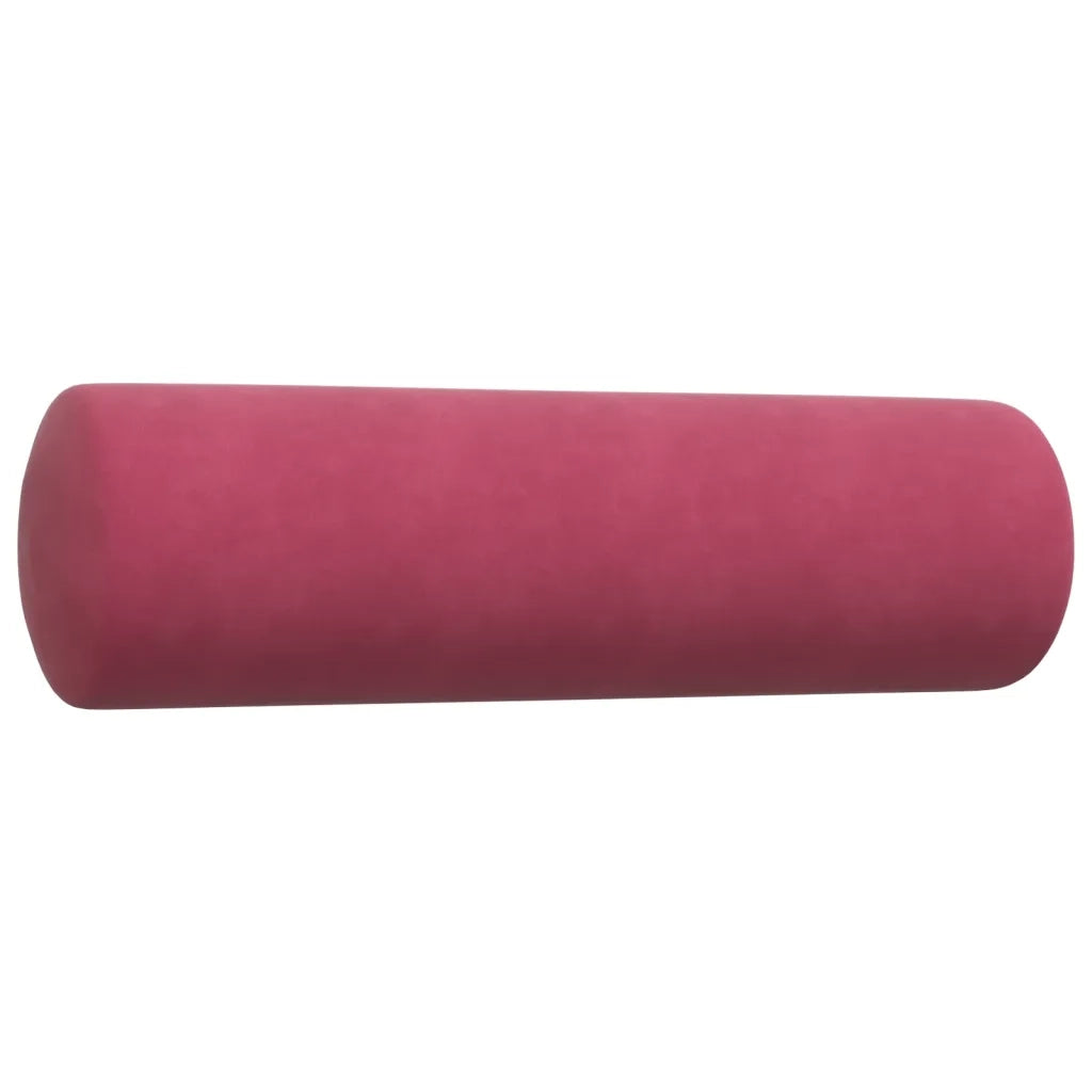 Set di Divani 3 pz con Cuscini e Rinforzi Rosso Vino in Velluto
