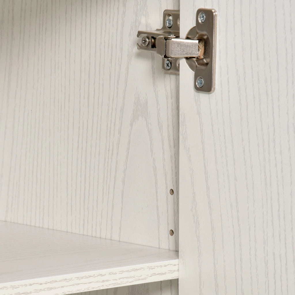 Armadio Multiuso con Ruote, Ripiani e Ante ¨C Minimal ¨C Bianco 60.4x40.3x97cm