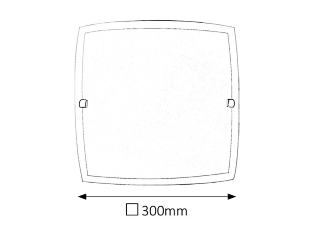 Plafoniera quadrata vetro opale 30cm E27 Rabalux Nedda