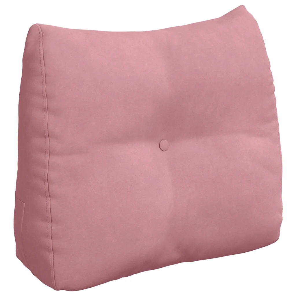 Cuscino per Schiena Rosa 60 x 24 x 50 cm Velluto 42014404