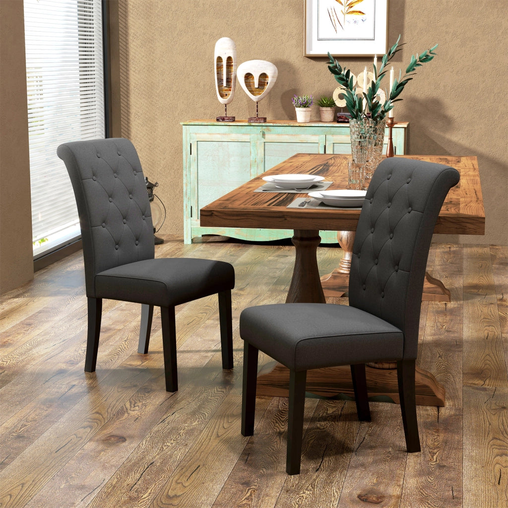 Sedia da pranzo ¨C Minimal ¨C grigio scuro legno 47x61x101 cm