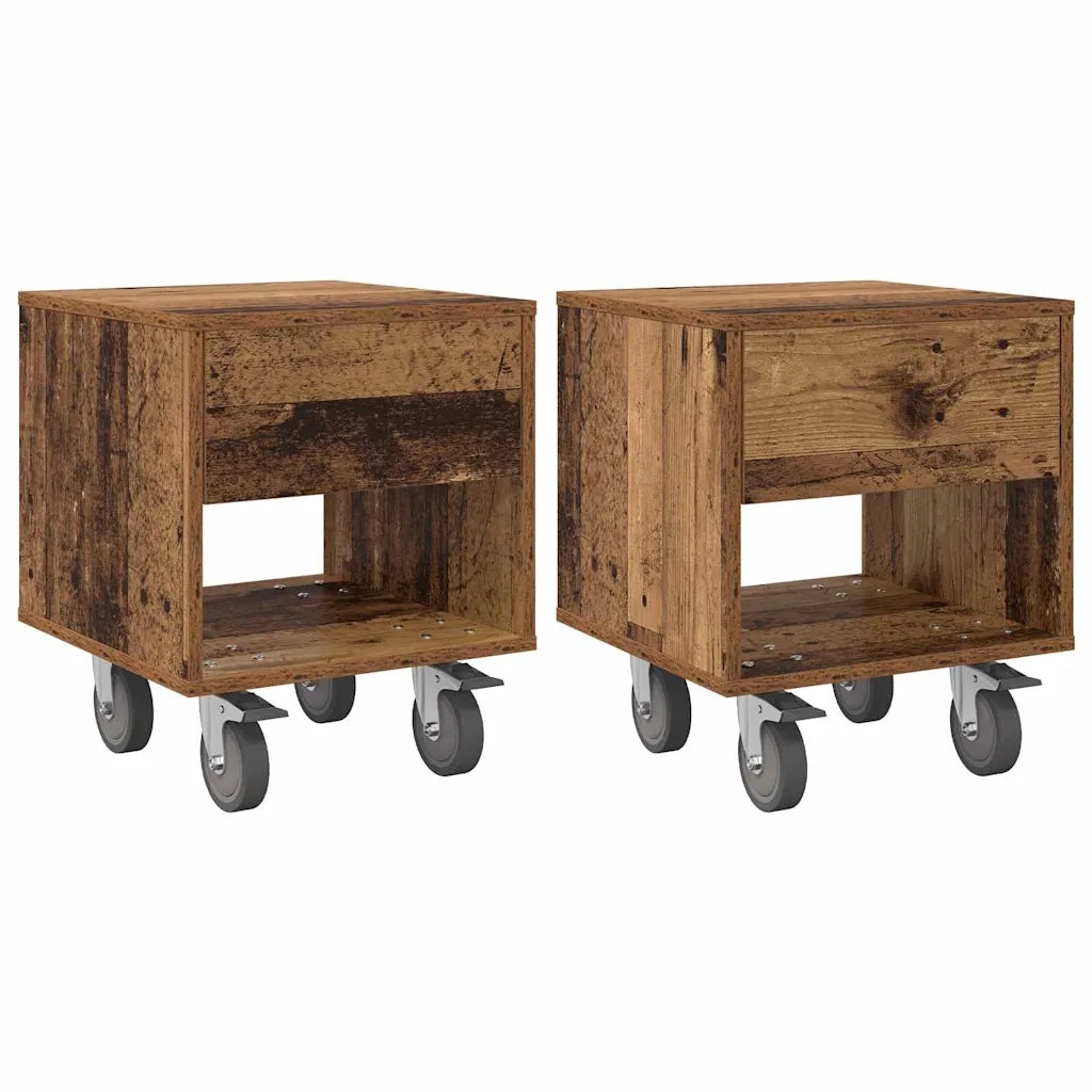 Comodino 2 pcs Legno vecchio 40,5 x 40 x 48 cm 891069