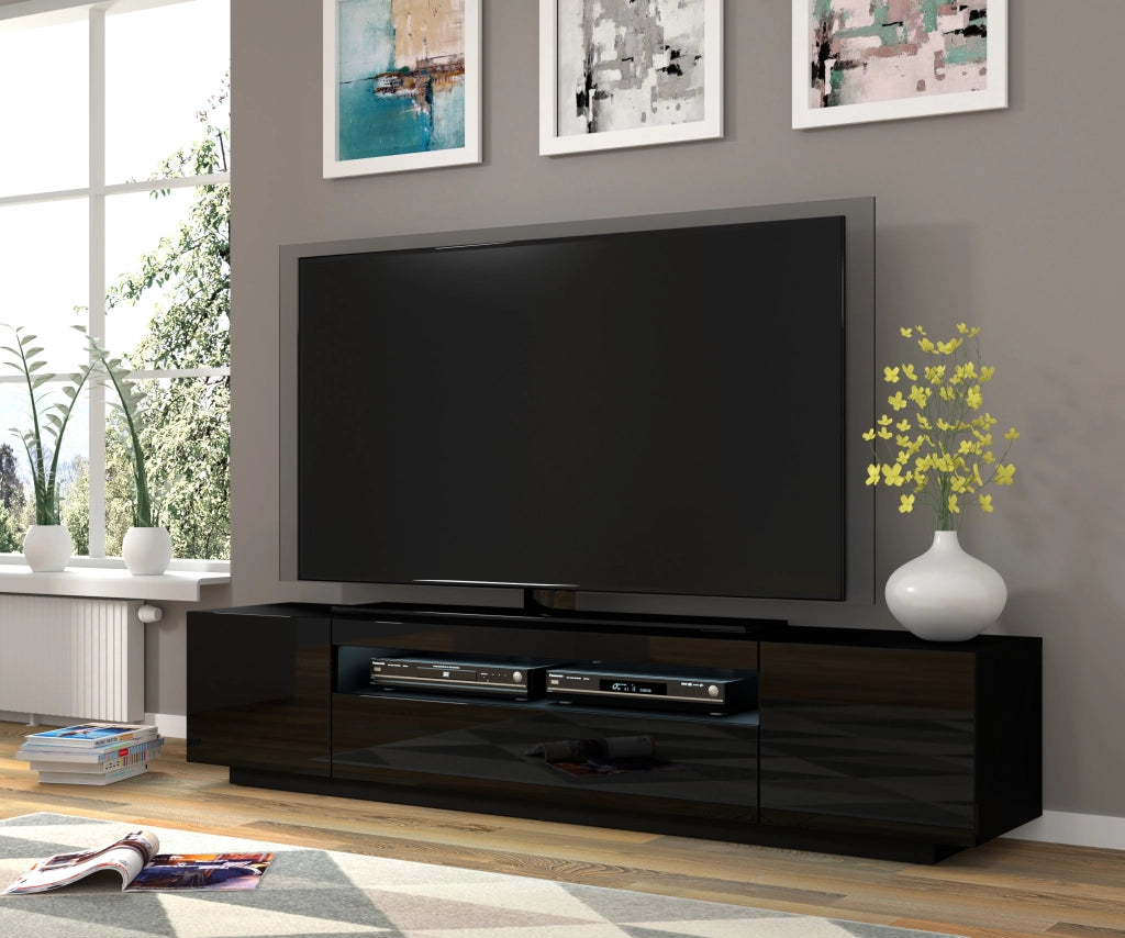 MOBILE PORTA TV AURA 200 NERO LUCIDO