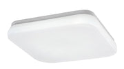 Plafoniera esterna quadrata bianca 28cm LED 18W sensore