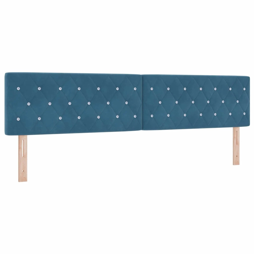 Letto box spring con materasso Blu 200 x 200 cm Velluto 3453207