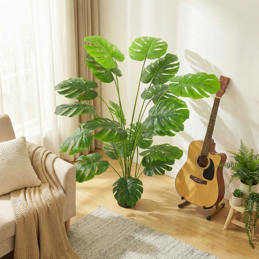 Pianta artificiale Monstera deliciosa con vaso ¨C zephmum ¨C verde altezza 150 cm