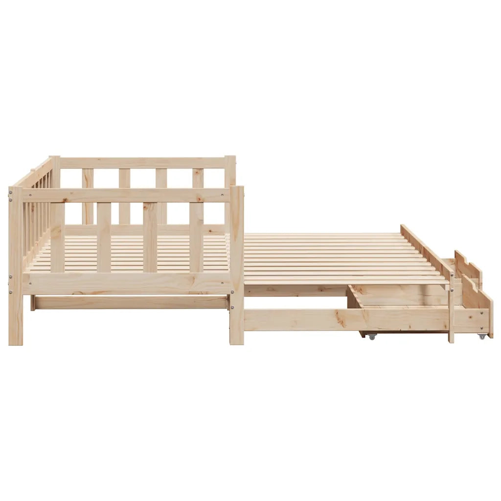 Divano Letto Estraibile con Cassetti senza Materasso 90x200 cm