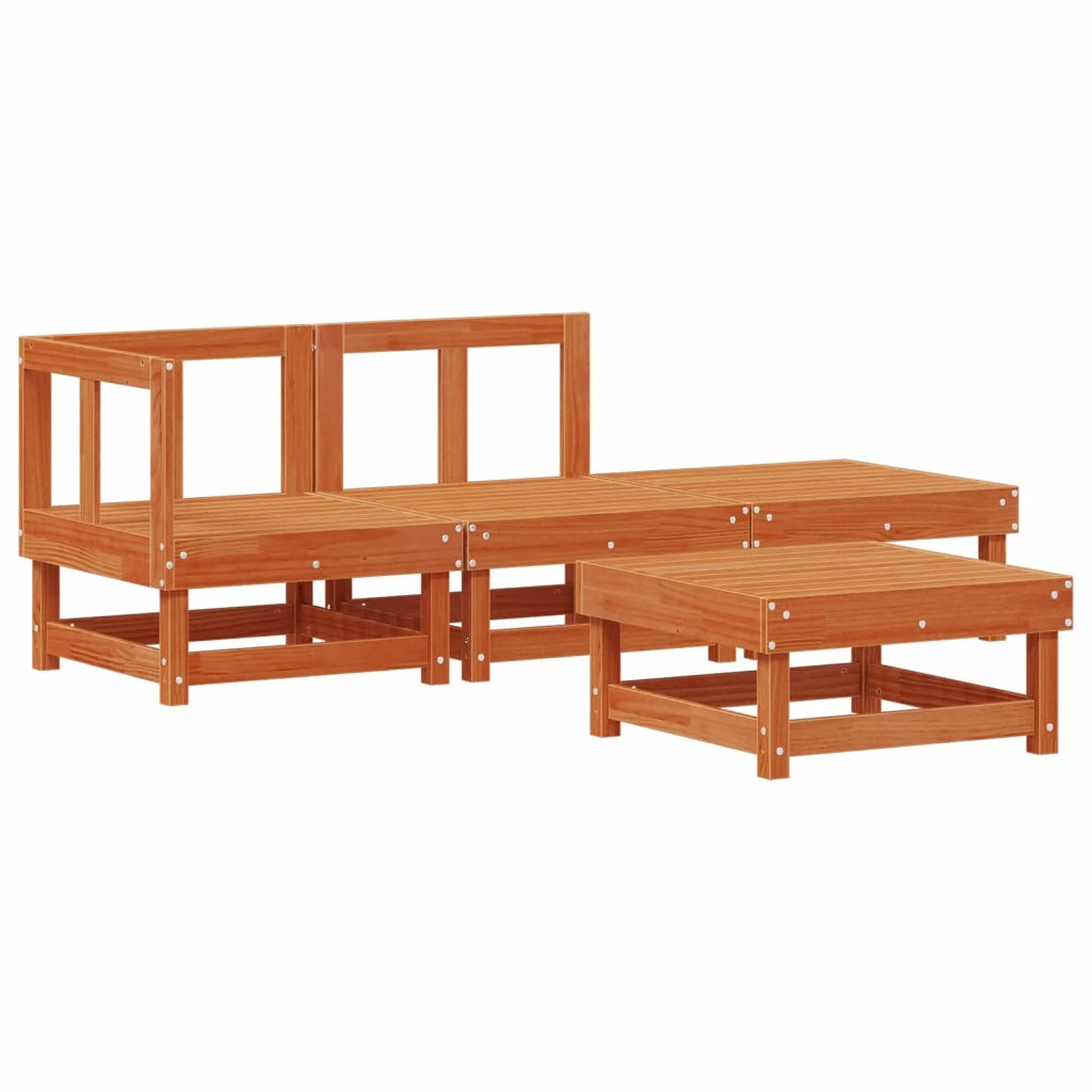 Set Lounge da Giardino 4 pcs Marrone Cerato 3418068