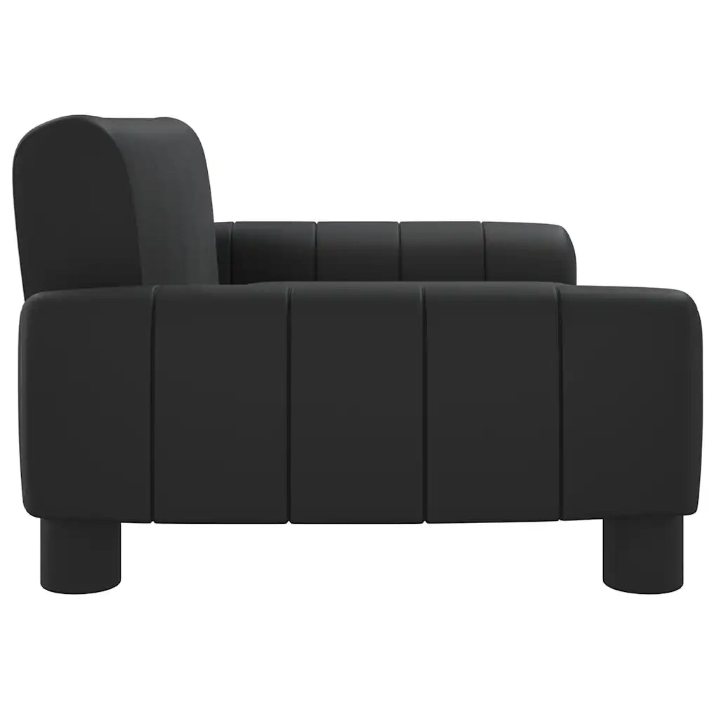 Divano per Bambini Nero 70x45x30 cm in Similpelle 3196274