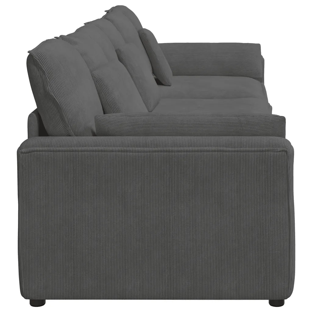 Divano Modulare con Cuscini Grigio Scuro 3321108