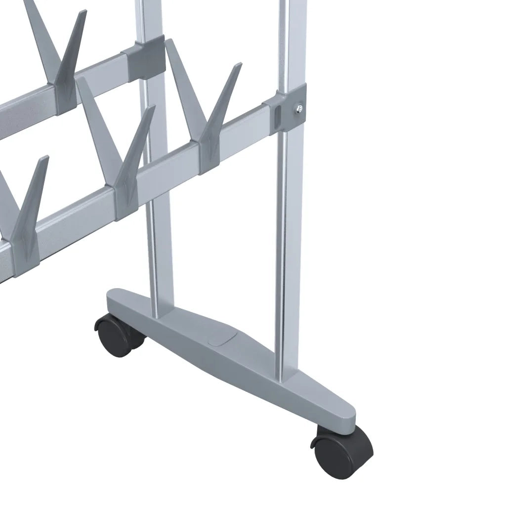 Scarpiera con Ruote-Scaffale per scarpe Argento 66x27x100 cm