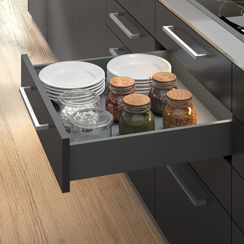 Cassetto esterno Vertex con regolazione 3D altezza 178mm, 40kg, profondità 400mm, Acciaio, Verniciato bianco