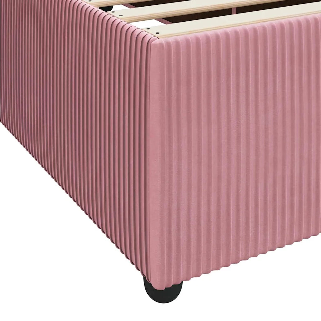 Struttura del letto con materasso-Giroletto Rosa 100 x 200 cm Tessuto