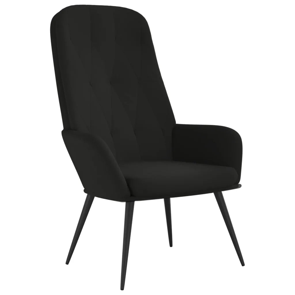 Poltrona | Sedia Relax Nero in Velluto