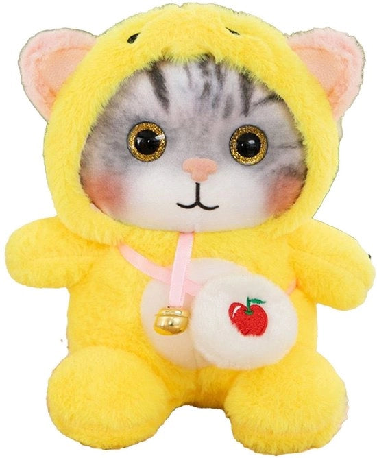 Gatto di Peluche - Materiale PP - Telaio di Cotonato - Idoneo per Bambini - Materiale Soft - Amichevole per la Pelle