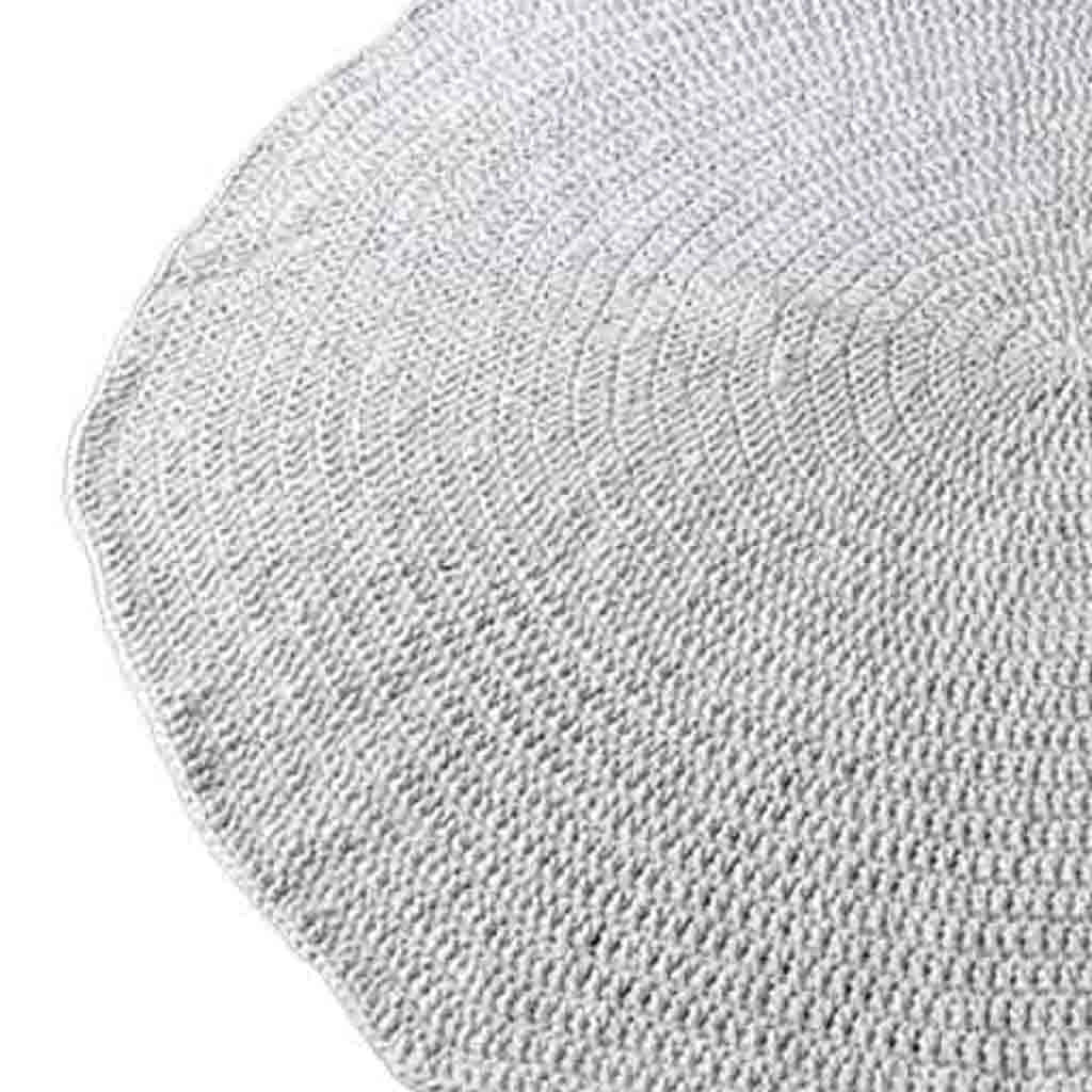 Tappeto rotondo intrecciato bianco D150x1h cm