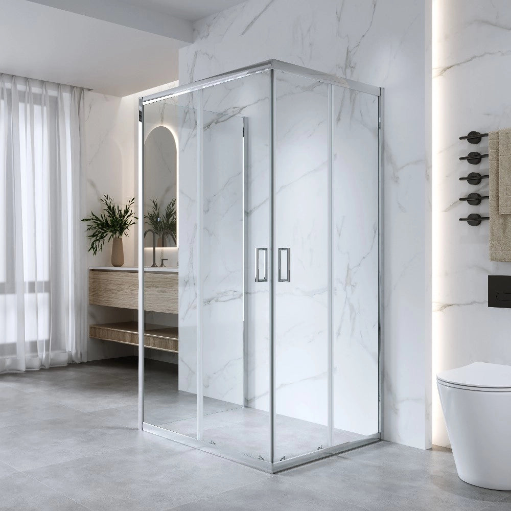 Cabina Doccia 3 Lati 70x100x70 Cm H185 cm Cm vetro 6 mm Trasparente Scorrevole| Kiro