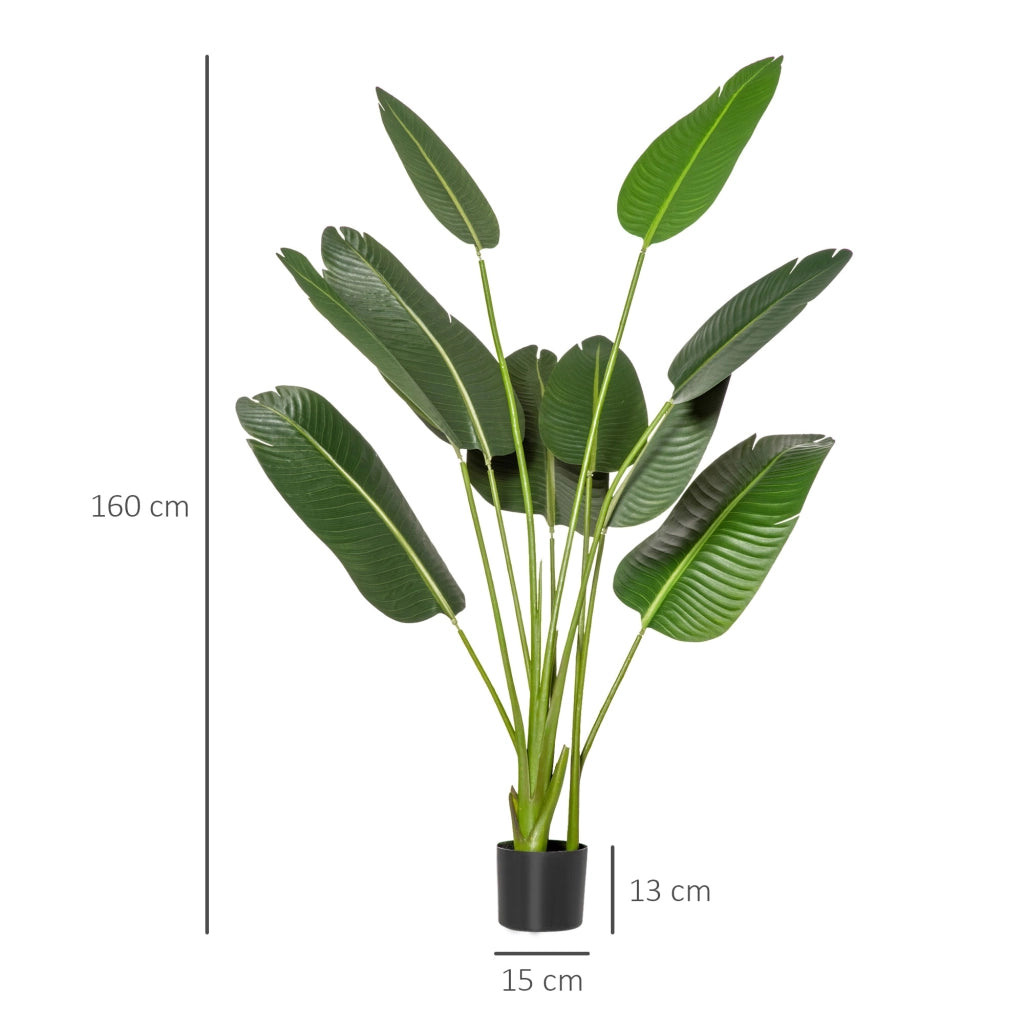Pianta Artificiale Bananera ¨C Minimal ¨C Verde 160 cm con Vaso