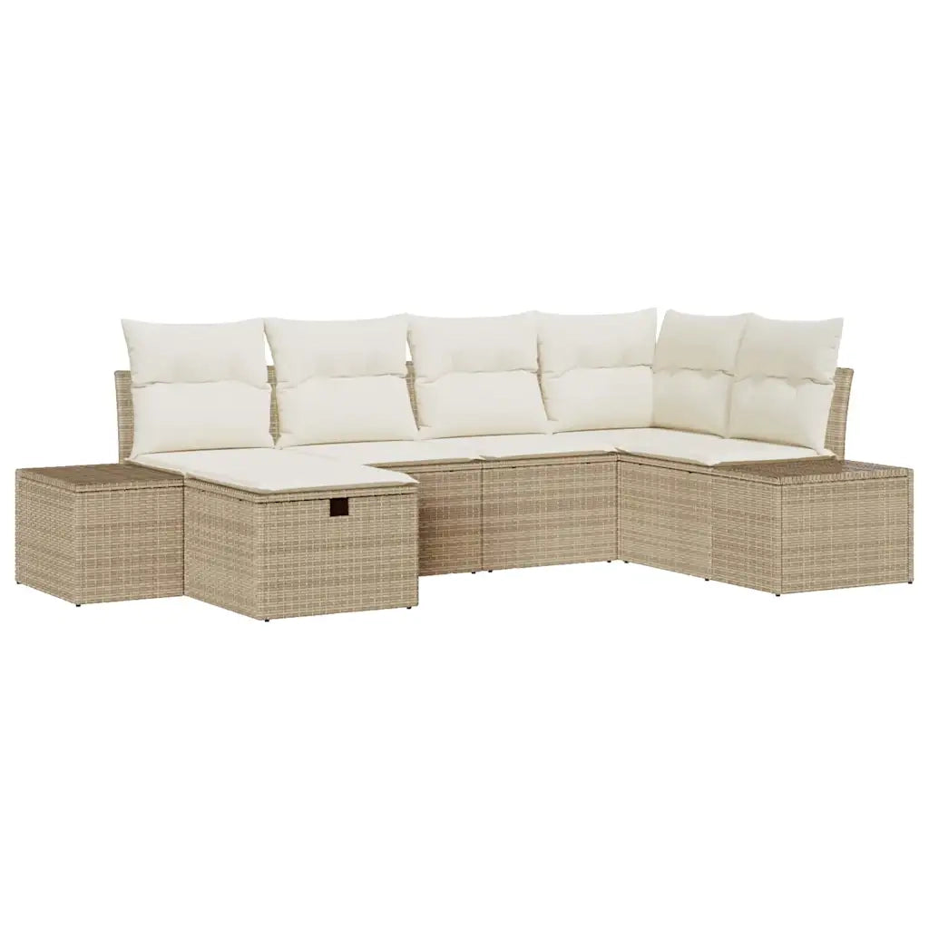 Set di divani con cuscino 6 pcs polyrattan