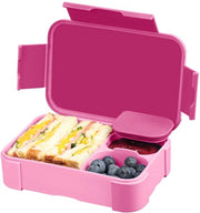 Lunchbox per bambini con compartimenti 900ml Box da picnic per bambini Impermeabile box per snack per bambini per ragazze e ragazzi (rosa)