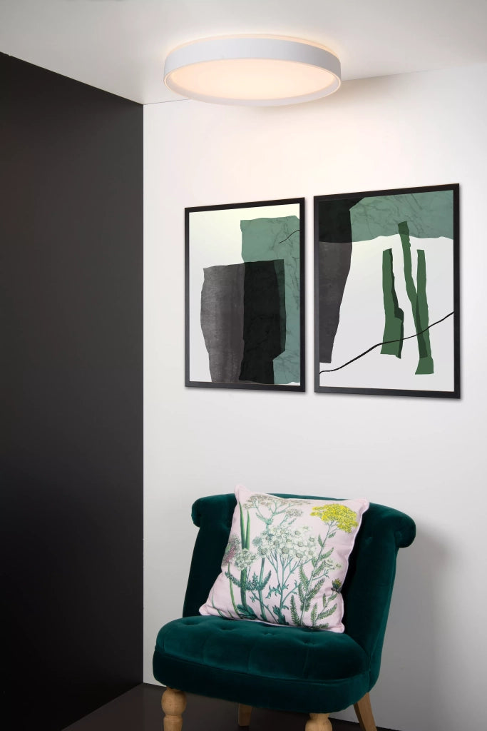 Plafoniera LED Lucide Nuria 50cm 36W bianca dimm.