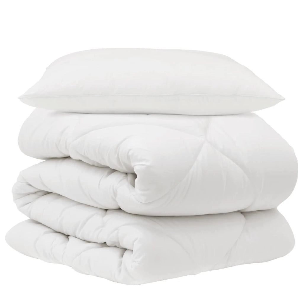 Piumone con cuscino 2 pcs Bianco Microfibra 3376639
