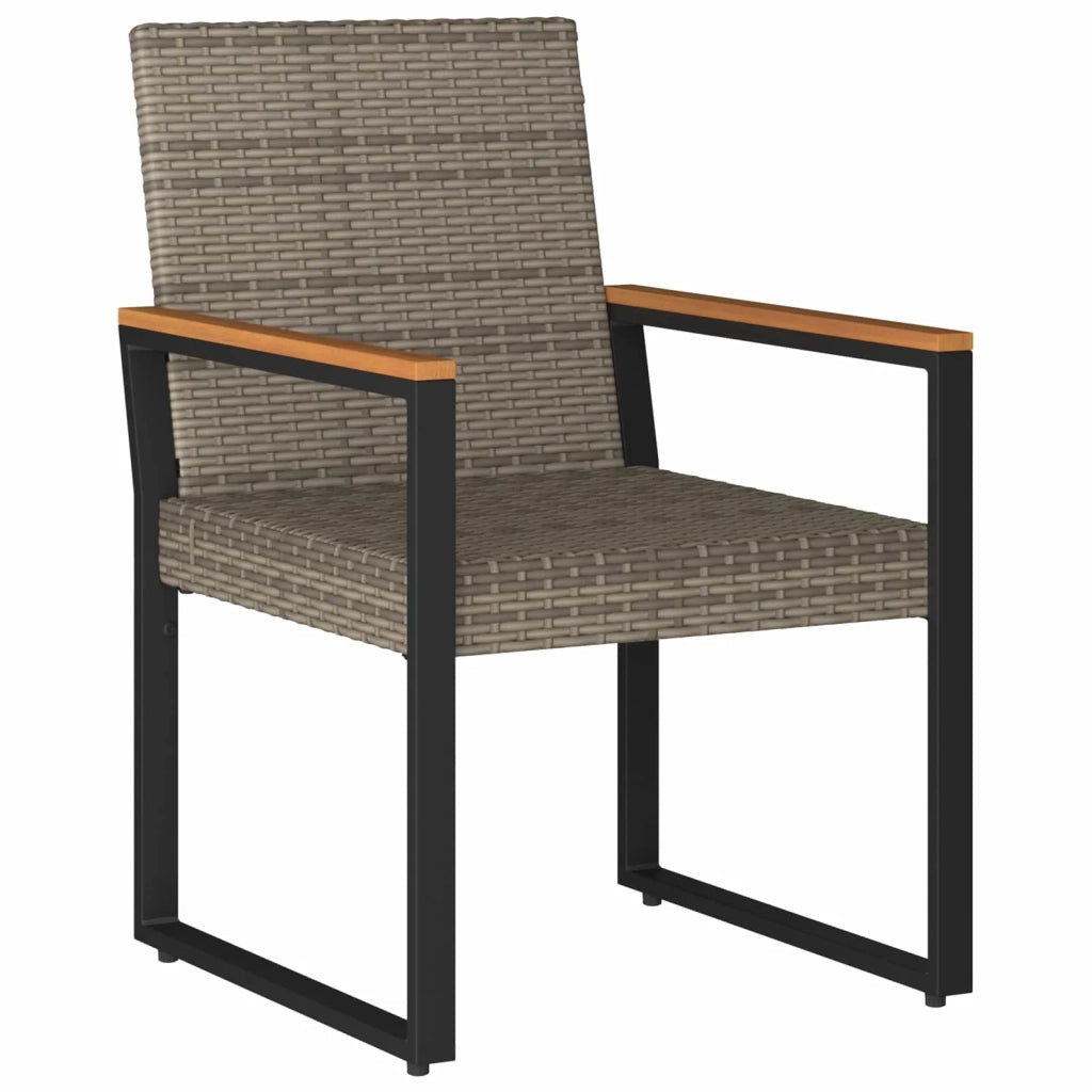 Set di Mobili da Esterno 3 pcs Grigio e Blu Navy polyrattan 42025334