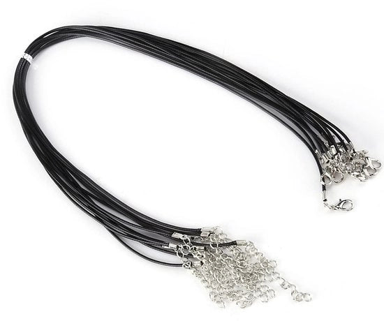 Corda intrecciata 1,5 mm - 10 pezzi - 46 cm - impermeabilizzata