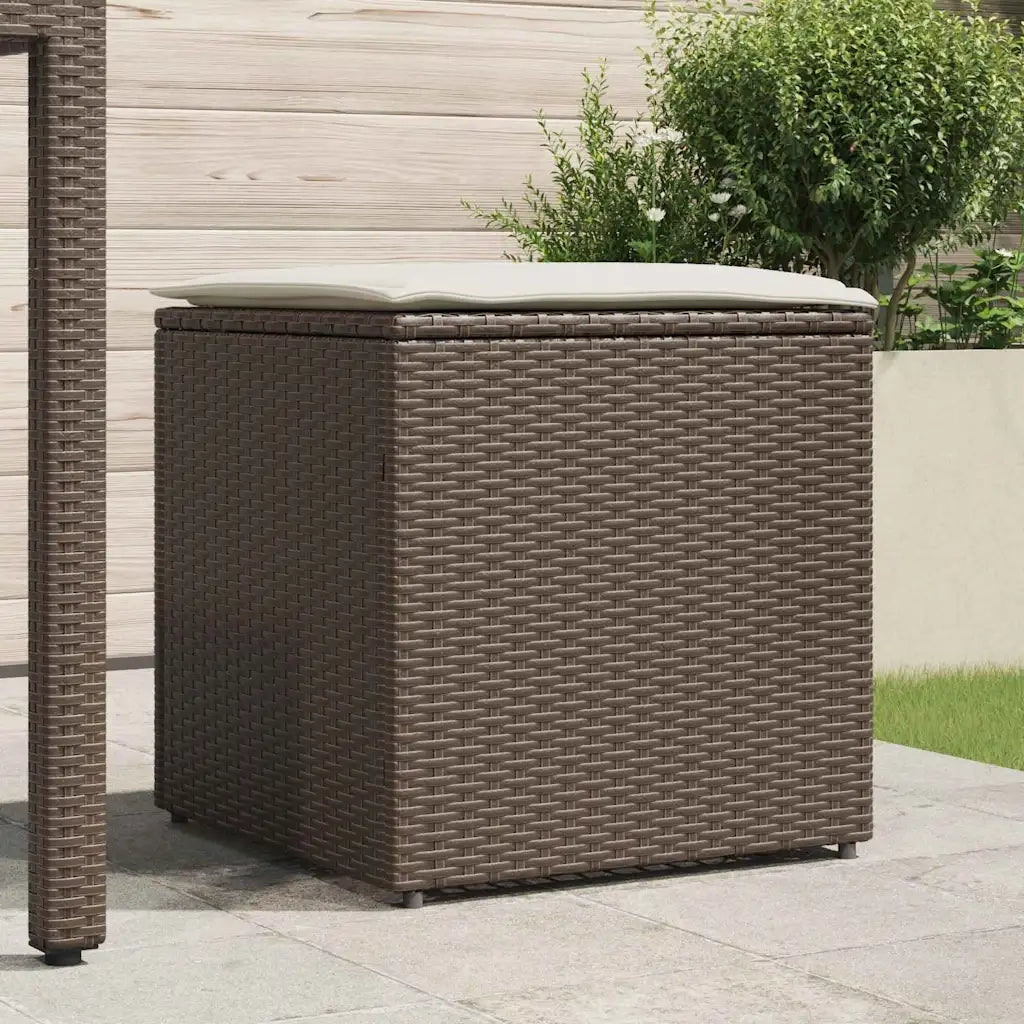 Scatola per Cuscini Marrone 50 x 50 x 50 cm polyrattan 365409