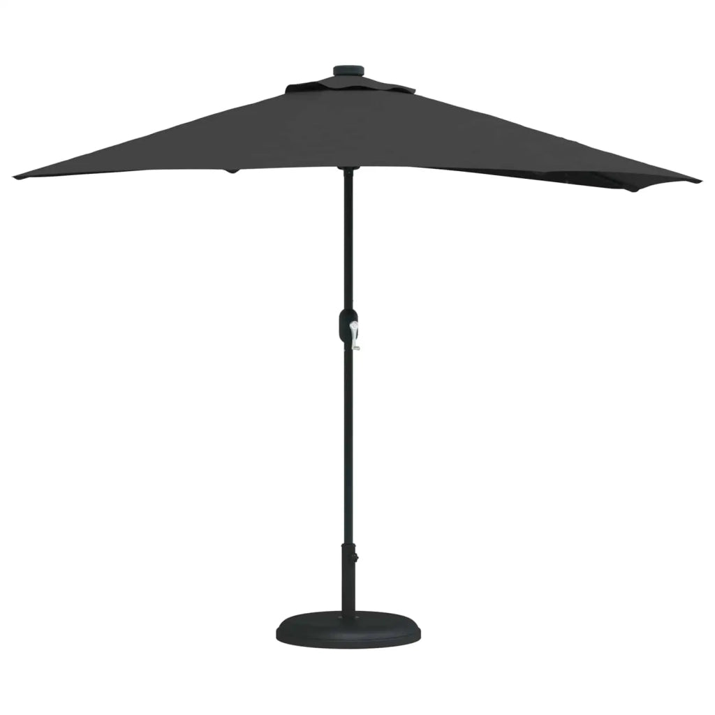 Ombrello | Parasol da giardino Nero 294 x 150 x 224 cm