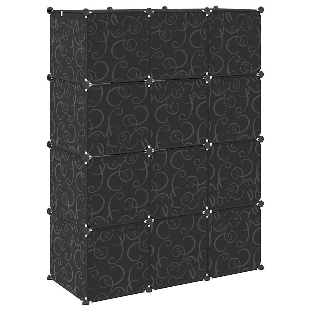 Organizzatore Portaoggetti con 12 Cubi e Aste per Appendere PP 4019582